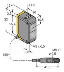 Czujnik dyfuzyjny Turck Q20PFF150Q 3078221 1 szt.