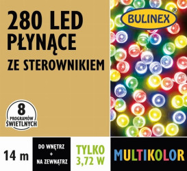 Lampki Bulinex 280led multikolor 14,00m płynące