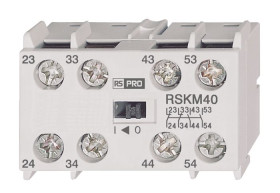 Blok styków pomocniczych RS PRO 4NO Snap-on