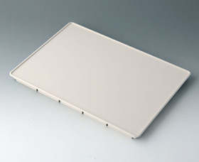 Front plate, ABS, (W x H x D) 275.6 x 15.5 x 195.6 mm, gray white, B4146107