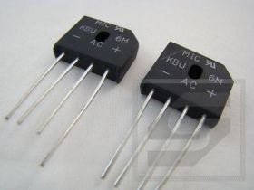 Mostek KBU6M (6A/1000V) płaski EEC RoHS