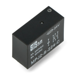 Przekaźnik MPJ2-S-224-C, cewka 24V, styki 2x 5A/240VAC