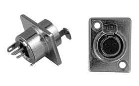 GNIAZDO XLR MINI 3PIN MONT.MET