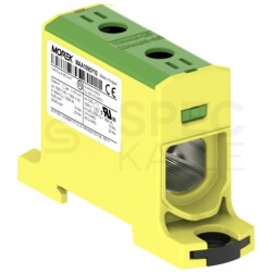 Listwa zaciskowa 1-torowa Al/Cu 6-95mm2 245A 1500V na szynę TH35 żółto-zielony OTL95 MOREK