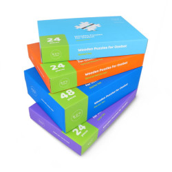 Komplet drewnianych puzzli do robota Ozobot