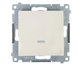 Simon 54 Przycisk pojedynczy, szybkozłącza, kremowy DP1L.01/41