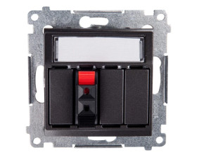 Simon 54 Gniazdo głośnikowe pojedyncze antracyt DGL31.01/48