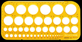 AR 5033 Circle template 1 - 36mm, 45 circles
