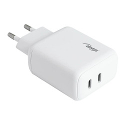 Ładowarka sieciowa Akyga AK-CH-19 40W 2x USB-C 20W PD Quick Charge 3.0 5-12V / 1.67-3A biała
