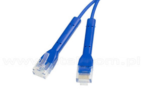 Patchcord UTP-K6a; 0,25 m; niebieski; LSOH/LSZH, ultra flex