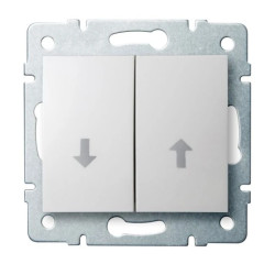 LOGI Łącznik żaluzjowy zwierny śrubowy 10AX 250V biały 021310102 25099