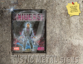Rustic Amiga Game Universe Box Artwork Metal Sign [621]
