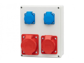 Rozdzielnica budowlana RB gniazda 16A/5 32A/5 2x250V IP44 R-240 F3.0097 F-ELEKTRO