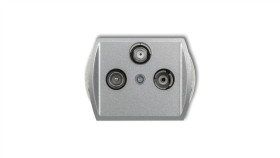 Trend Gniazdo Antenowe Rtv-Sat Końcowe 1,5Db Srebrny Metalik 7Gs