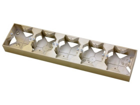 IMPRESJA Puszka instalacyjna 5 pięciokrotna naścienna 32mm złoty metalik PNP-5Y/28 OSPEL