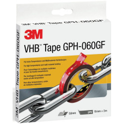 3M GPH-060F19-3 VHB&#x2122; Tape GPH-060GF, Grey, 19 mm x 3 m, 0.6 mm