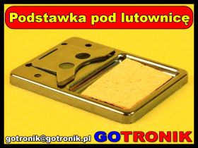 Podstawka metalowa pod lutownicę + gąbka