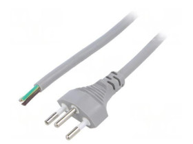 SN29-3/10/1.8GY Kabel: 3x1mm2, przewody,SEV-1011 (J) wtyk, 1,8m, 10A