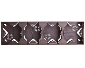 IMPRESJA Puszka natynkowa poczwórna tytan PNP-4Y/23