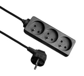 EPS-303-2 przedłużacz elektryczny z uziemieniem 3x gniazdka, 3m