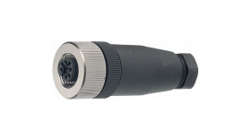 Przemysłowe złącza okrągłe 4-pinowe M12 Montaż na kablu Gniazdo binder