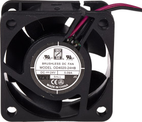 Wentylator osiowy 24 V DC DC 40 x 40 x 20mm 2.2W 15.3m³/h 36dB 90mA