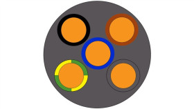 Przewód Zasilający 5 Core Polichlorek Winylu Pvc Sheath Szary 13.5 › 16Mm Od...