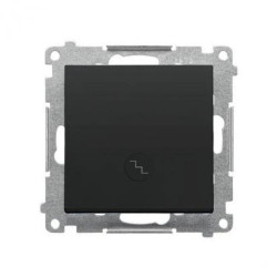 Simon 55 Łącznik schodowy z podświetleniem LED podśw. jak w łączniku pojedynczym (moduł), szybkozłącza Czarny mat TW6L.01/149