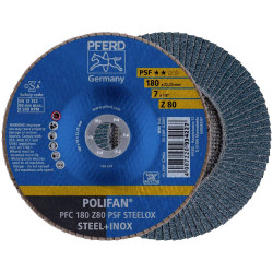 PFERD 67768185 PFC flap Disc 180 mm for steel/stainless steel Grinding