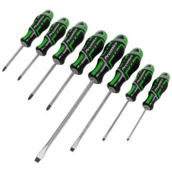 Sealey AK4322HV Screwdriver Set 8pc GripMAX&#xAE; - Hi-Vis Green