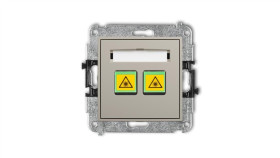 Mini Mechanizm Gniazda Światłowodowego/Optycznego Podwójnego Taupe 60Mgop-2