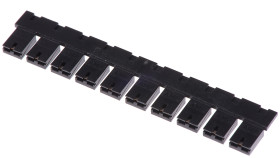 Bocznik, Żeński, Prosty, Czarny, typ: Otwarta góra, 2-pinowe raster: 2.54mm, Cyna na niklu