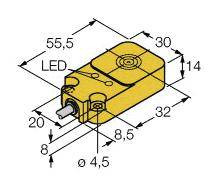 Czujnik indukcyjny Turck BI10-Q14-AP45X2LD, 8.6 - 65 V, 1 szt.