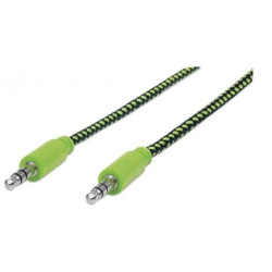 Kabel Audio Mini Jack 3.5mm AUX Stereo 1m w Oplocie