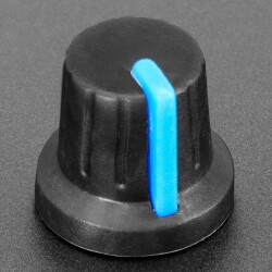 Potentiometer Knob - Soft Touch T18 - Blue