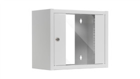 Szafa Wisząca Rack 10 6U 300Mm Drzwi Szklane Szara Netrack S-Line