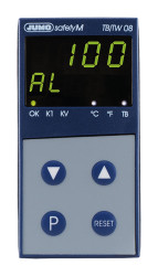 Ogranicznik temperatury Jumo Uz: 20 → 30 V AC/DC wyjście 2 przekaźnikowe 2-wyjściowy 96 x 48mm