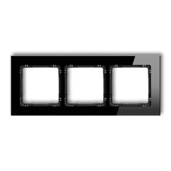 Ramka uniwersalna potrójna - szkło (ramka: czarna spód: czarny) 12-12-DRG-3