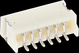 S6B-ZR JST - pin header, 1.5-mm grid, 1x6-pin, angled