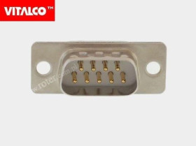 Złącze D-SUB 9M proste białe Vitalco