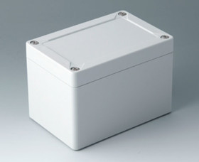 ABS enclosure, (L x W x H) 122 x 82 x 85 mm, light gray (RAL 7035), IK07, C7012021