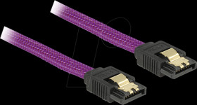 83689 SATA 6 Gb/s 20-cm purple straight/straight metal cable