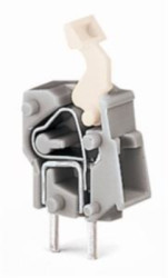 PCB terminal, 1 pole, pitch 5 mm, AWG 28-12, 16 A, cage clamp, light gray, 257-843/999-950