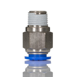 Adapter gwintowany prosty gwint – rura RS PRO Gwint-przewód BSPT 1/4 in Male