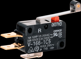 V-166-1C5 BY OMI Micro Switch, 1x NO, Roller Lever Medium