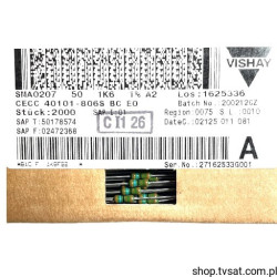 SMA0207-50-1K6-1% 1K6 1% 50ppm 0207 Axial AXIAL VISHAY