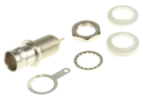 Złącze koncentryczne Montaż na panelu Żeński 75Ω typ złącza Złącze BNC 0 to 4GHz Lutowane