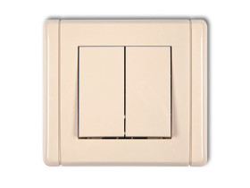 FLEXI Wyłącznik podwójny świecznikowy beżowy 1FWP-2 KARLIK