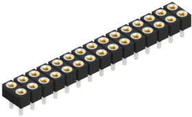 Socket header, 30 pole, pitch 2.54 mm, straight, 10042752