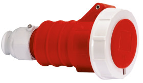 Złącze przemysłowe - zasilające 32A Gniazdo 415 V 3P + N + E Bals Czerwony Montaż na kablu IP67